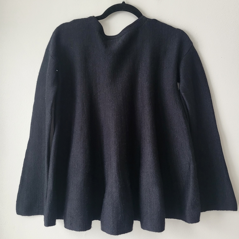 Free People Sundae Swing Black Boho Grunge Flowy Knit Sweater - Picture 5 of 9